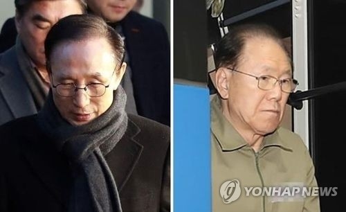 [이명박 소환] ‘MB 측근’ 김백준·김진모, 국정원 특활비 수수 혐의 법정 출석