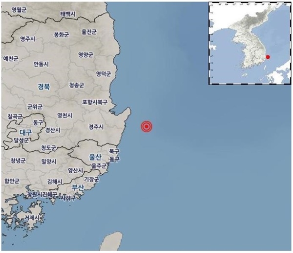 경북 포항 남구 앞바다서 규모 2.3 지진 발생