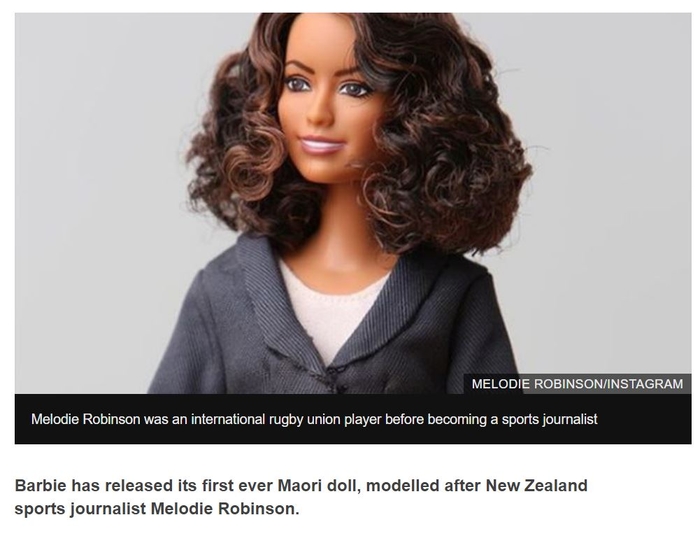 바비, 뉴질랜드 저널리스트를 모델로 첫 마오리족 인형 출시