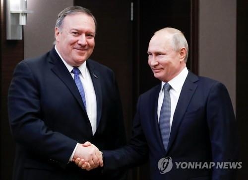 美 폼페이오, 러시아서 푸틴과 회담 “북한 문제 목표 공유”