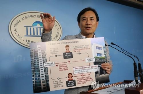 김진태, 조국 후보자 부부 검찰고발…“위장매매 혐의”