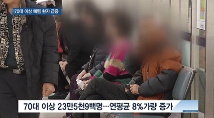 [쿠키건강뉴스] 폐렴 환자 수 지난해 134만명…70대 이상 증가폭 커