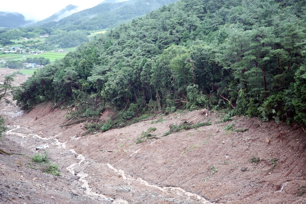 산림청, 전국에 산사태 위기경보 ‘심각’ 단계 확대 발령