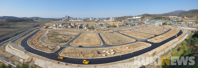 천안시, 부성지구 도시개발사업 공정률 85%…6월 준공 총력