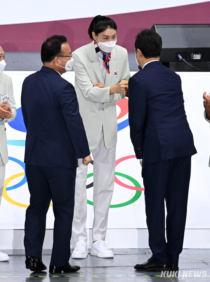 [쿠키포토] 도쿄올림픽 선수단 결단식 '국민에게 위로와 희망을 전하겠다'