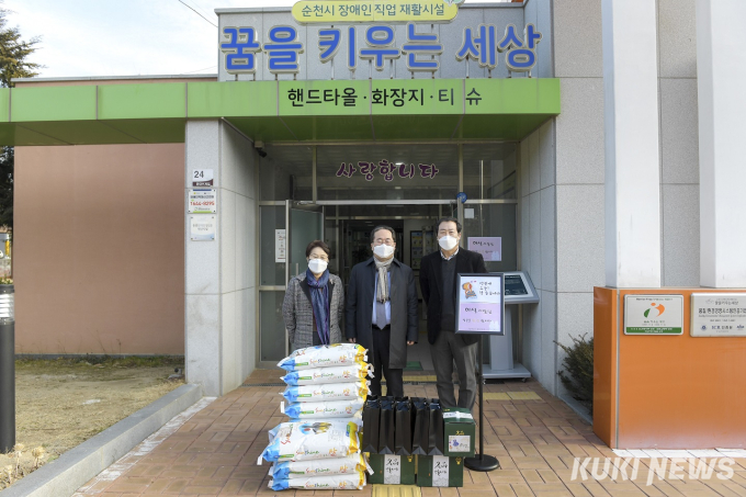 허석 순천시장, 설 명절 맞아 사회복지시설 등 위문