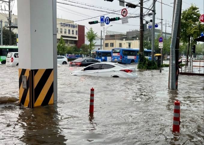 도로 잠기고, 가로수 넘어지고…인천 폭우 피해 급증