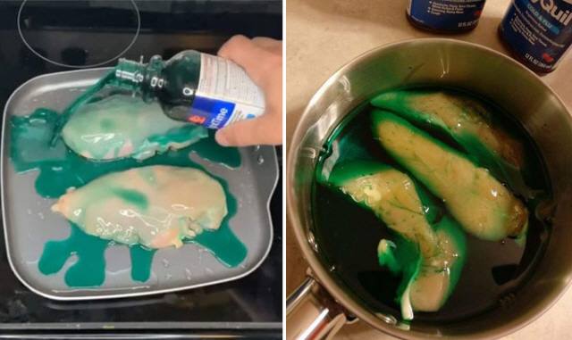 틱톡에서 유행한 ‘초록색 치킨’…“만들기만해도 폐손상”