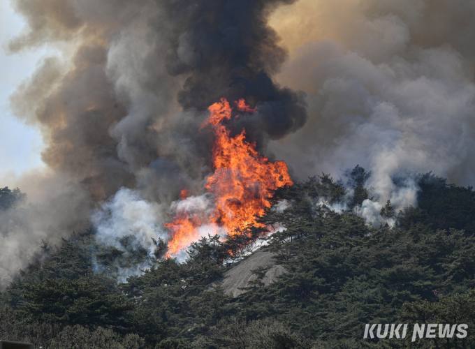 인왕산 화재, 5시간 만에 주불 잡혀… 대응 1단계 하향