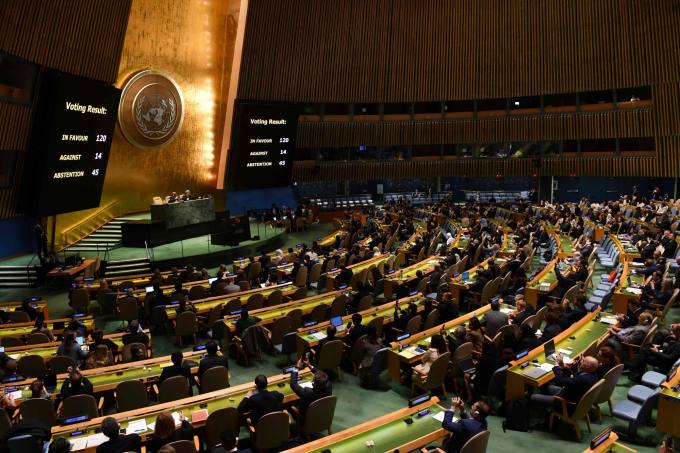 유엔 총회, 이·팔 ‘인도적 휴전’ 촉구 결의안 채택