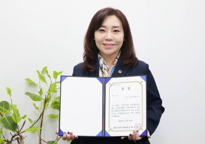 대전시의회 김민숙 의원, 양성평등정책대상 의정부문 수상