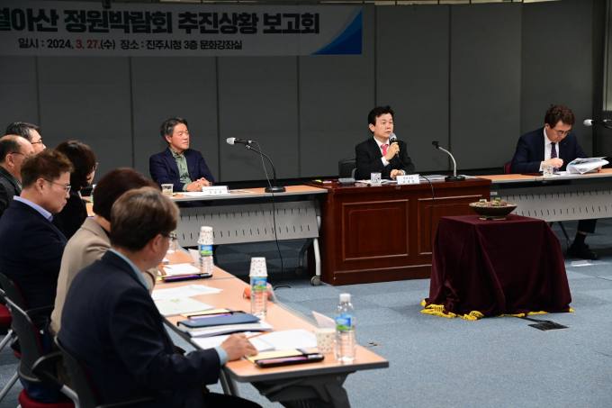조규일 시장, 정촌 '기후대응 도시숲' 준공현장 점검