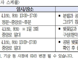 서울어린이대공원 봄꽃축제 1일~8일까지