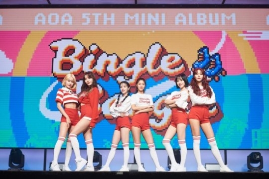 AOA '빙글뱅글', 여름 음원 강자의 위력… 음원차트 1위·아이튠즈 톱3