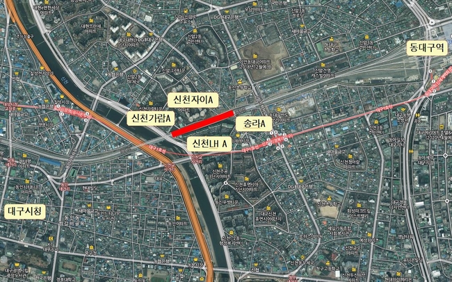 대구 신천·신암동 경부고속철도 복개구간에 공원 조성