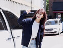 에이프릴 나은, 수수한 패션에도 꽃미소 활짝!