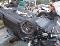 부산 7중 추돌사고 오토바이 운전자…‘기적적 생존’