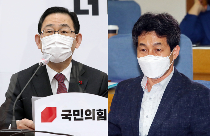 “오만한 심복들” vs “품격 천박”… 주호영·윤건영, 날선 ‘신경전’