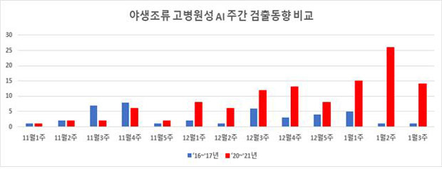 야생조류 고병원성 조류인플루엔자 23건 추가…누적 117건