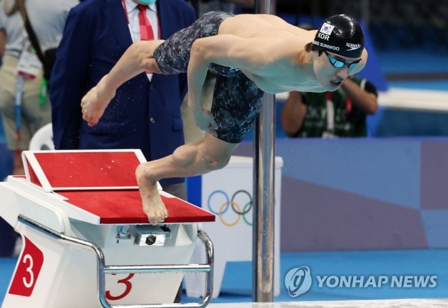 [올림픽] '亞신기록' 황선우, 오늘 오전 100m 결승