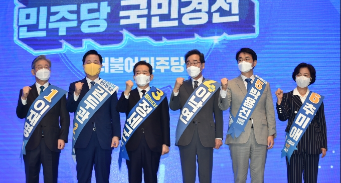 호남 표심 잡아라… 민주당 대선 후보들, 광주서 TV토론