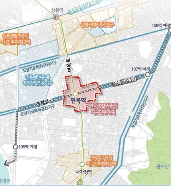 서울 면목역 일대, 개별 개발 가능해진다