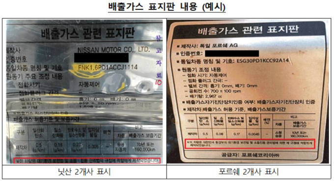 “‘배출가스 허위 표시’ 닛산·포르쉐…과징금 1억7천만원”