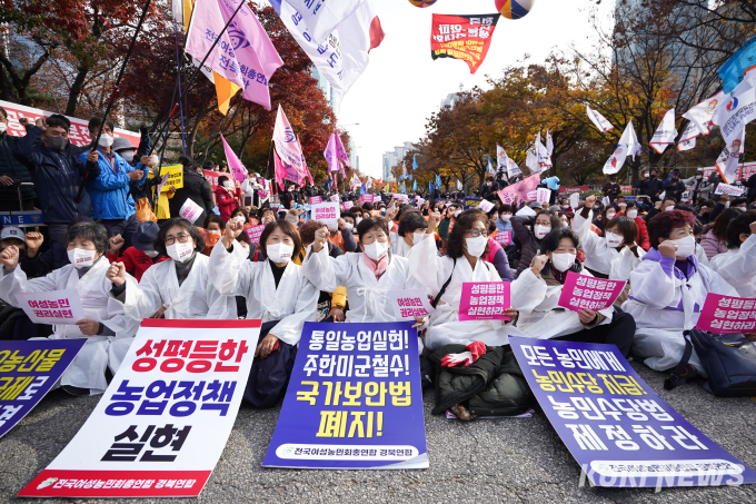 2021 전국농민총궐기 [쿠키포토]