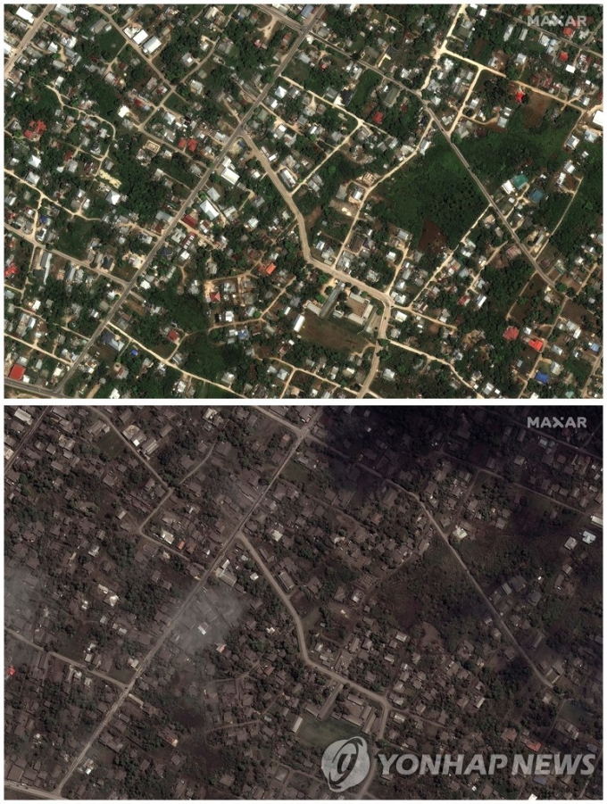 '해저화산 폭발' 화산재 뒤덮인 통가…3명 사망 확인