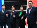손 잡은 대선 후보들