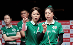 ‘김가영·스롱 맹활약’…하나카드·우리금융캐피탈, 팀리그 첫 승 [PBA]