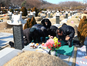 설 앞두고 성묘객들로 붐비는 가족공원
