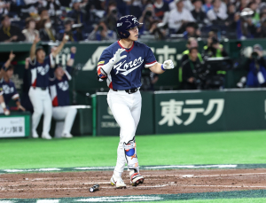 한국 살린 김혜성, 4회 동점 투런포 작렬…한일전 5-5 [WBC]