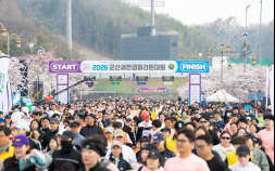 ‘2026 군산새만금마라톤대회’ 봄날 벚꽃 풍경속으로 힘찬 질주