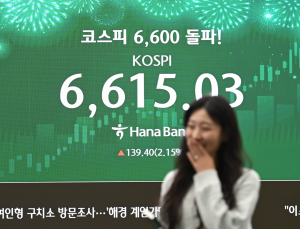 6600선 돌파…코스피 사상 최고치 기록 [쿠키포토]