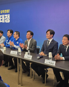 허태정 선대위 발대식, 기승전결 ‘내란극복’