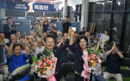 육동한 춘천시장 후보 ‘당선 확실’…“초일류도시로 멈추지 않고 나아가겠다”