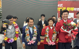 6.3지선 낙동강벨트 최전선 양산, 국힘 나동연 후보 ‘징검다리 4선’ 위업 달성