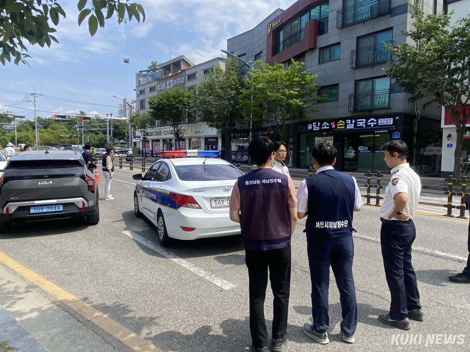 충남도는 9일 시군 및 충남경찰청과 합동으로 조세 정의 실현과 지방재정 건전성 확보를 위한 ‘체납차량 집중단속’을 실시했다.